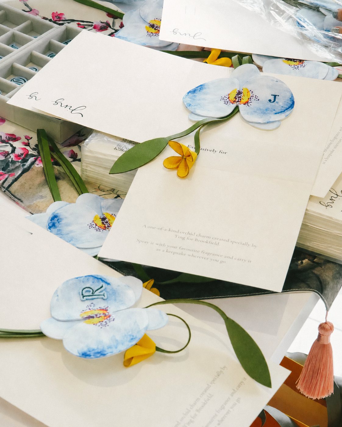 Orchid charms created by Ying for Brookfield