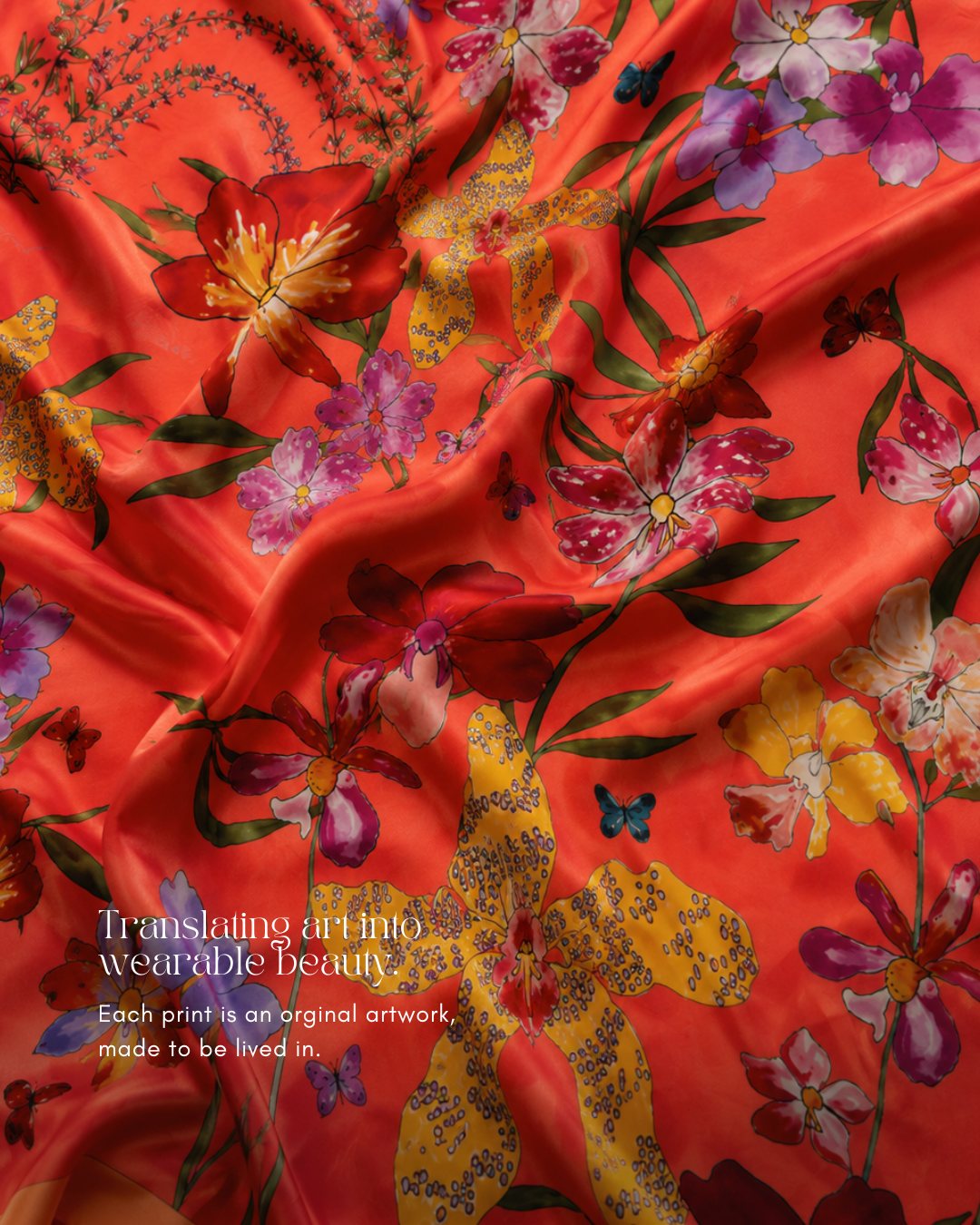 World of Ying silk scarf print